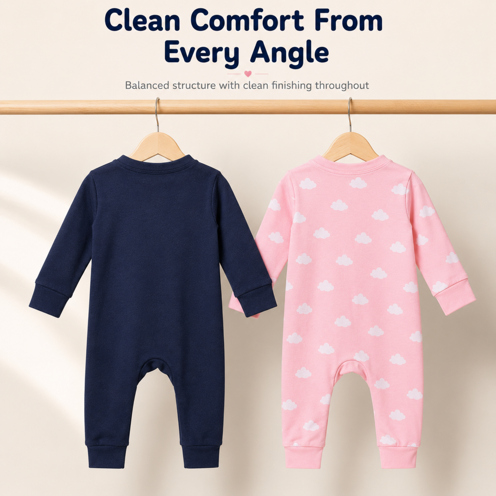 A Soft Cotton Baby Romper Lightweight, Breathable & Gentle Fit - Dream Cloud Set
