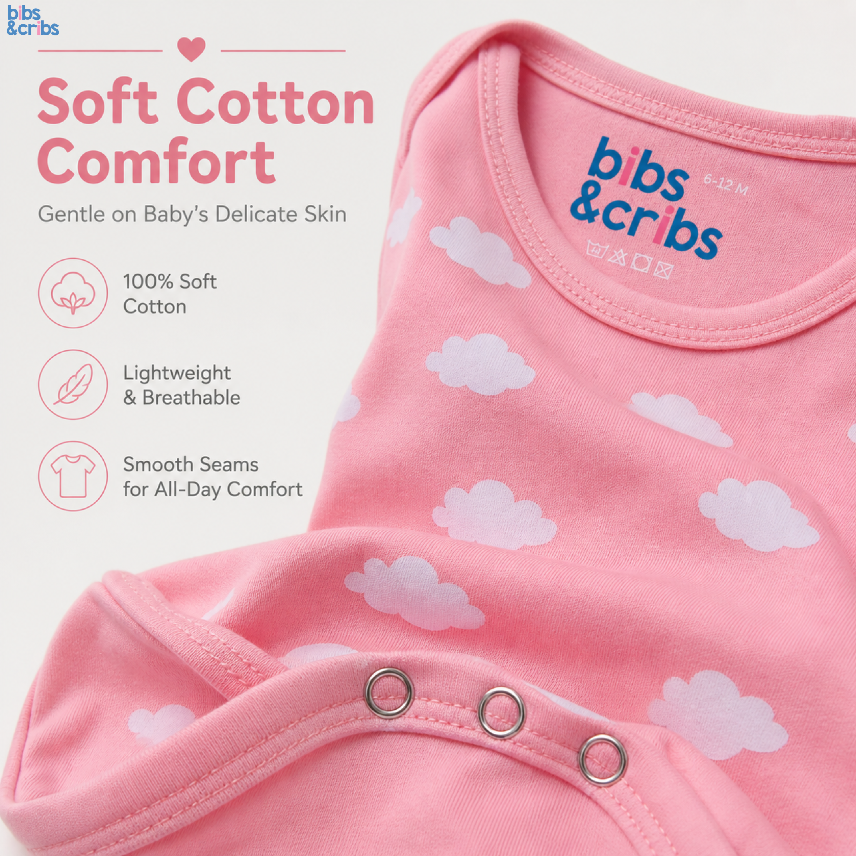 A Soft Cotton Baby Onesie Set of 3