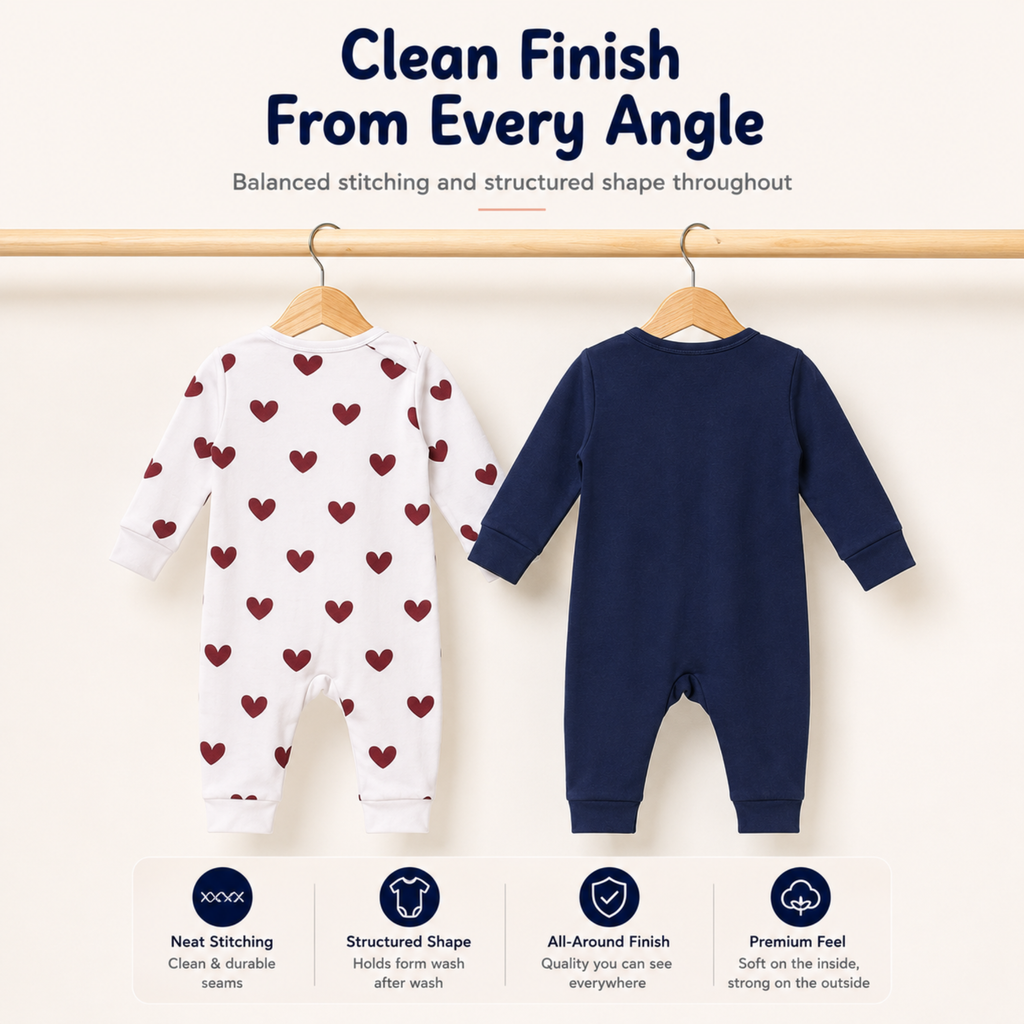 A Lightweight Cotton Baby Romper - Little Love Set