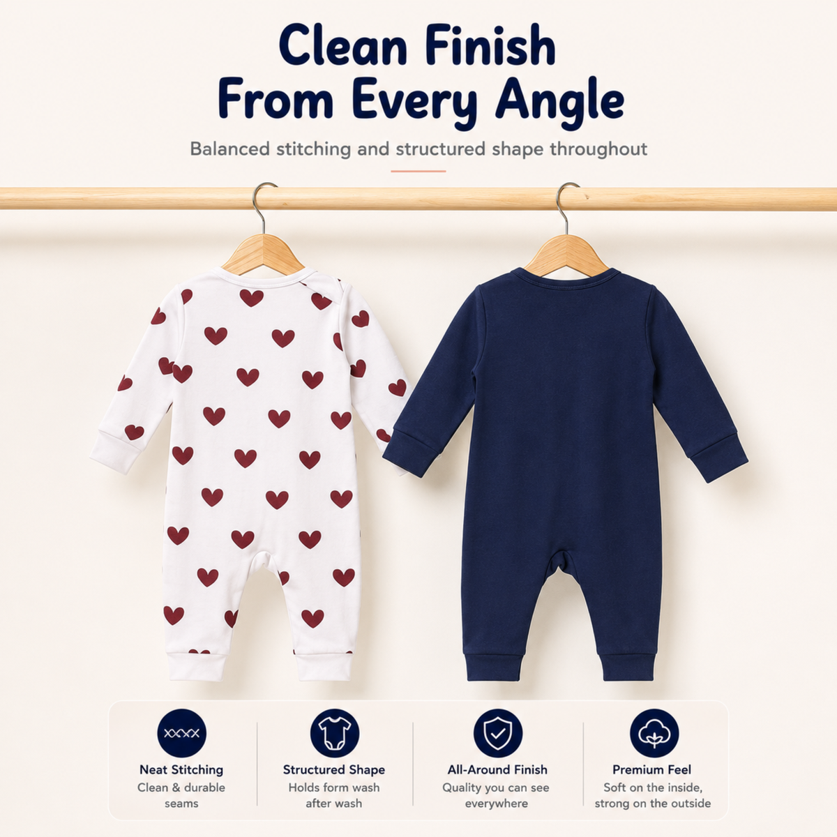 A Lightweight Cotton Baby Romper - Little Love Set