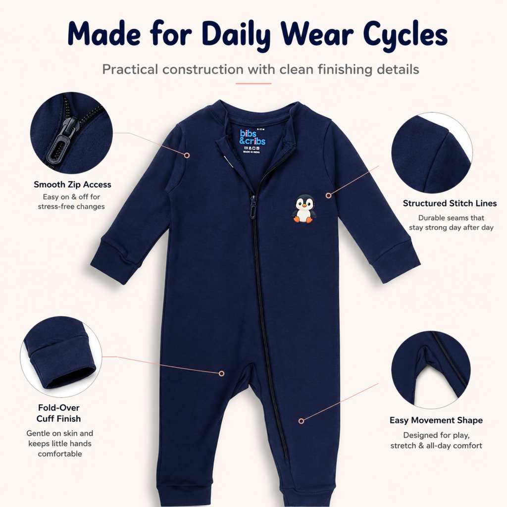 A Breathable Baby Romper in Soft Cotton - Tiny Tales Set