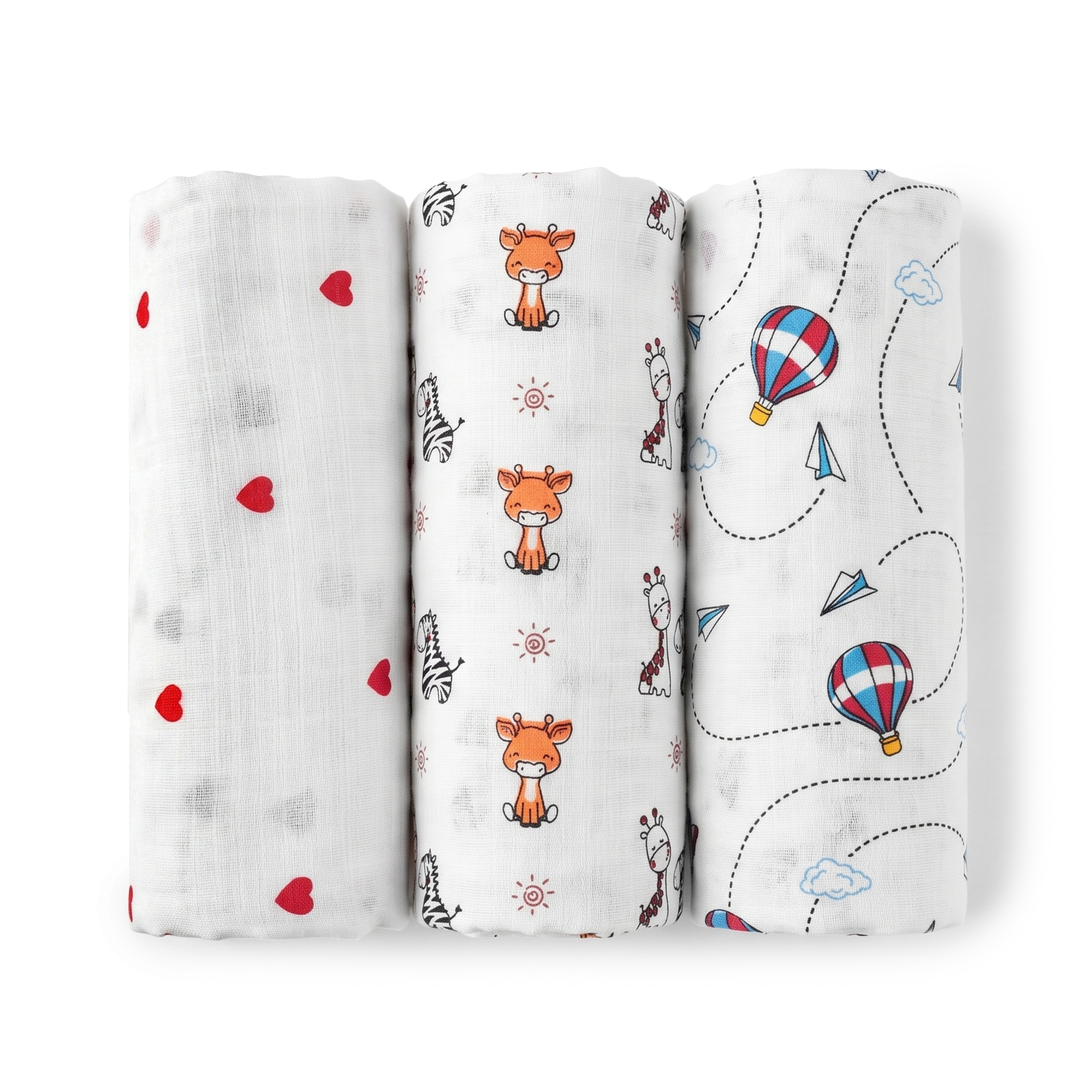 Baby Muslin Towel Set of 3 for Newborn Soft Baby Bath Towels