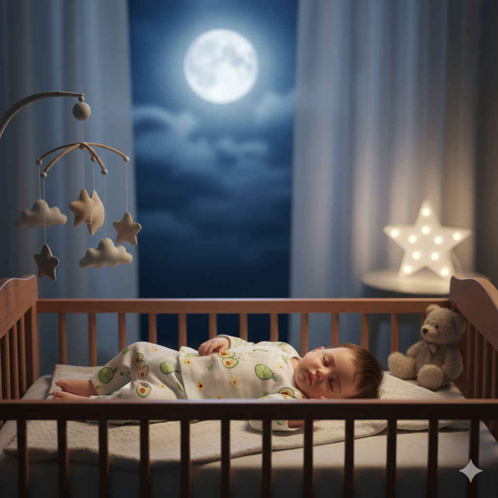 Muslin Night Suit Set - Avocado