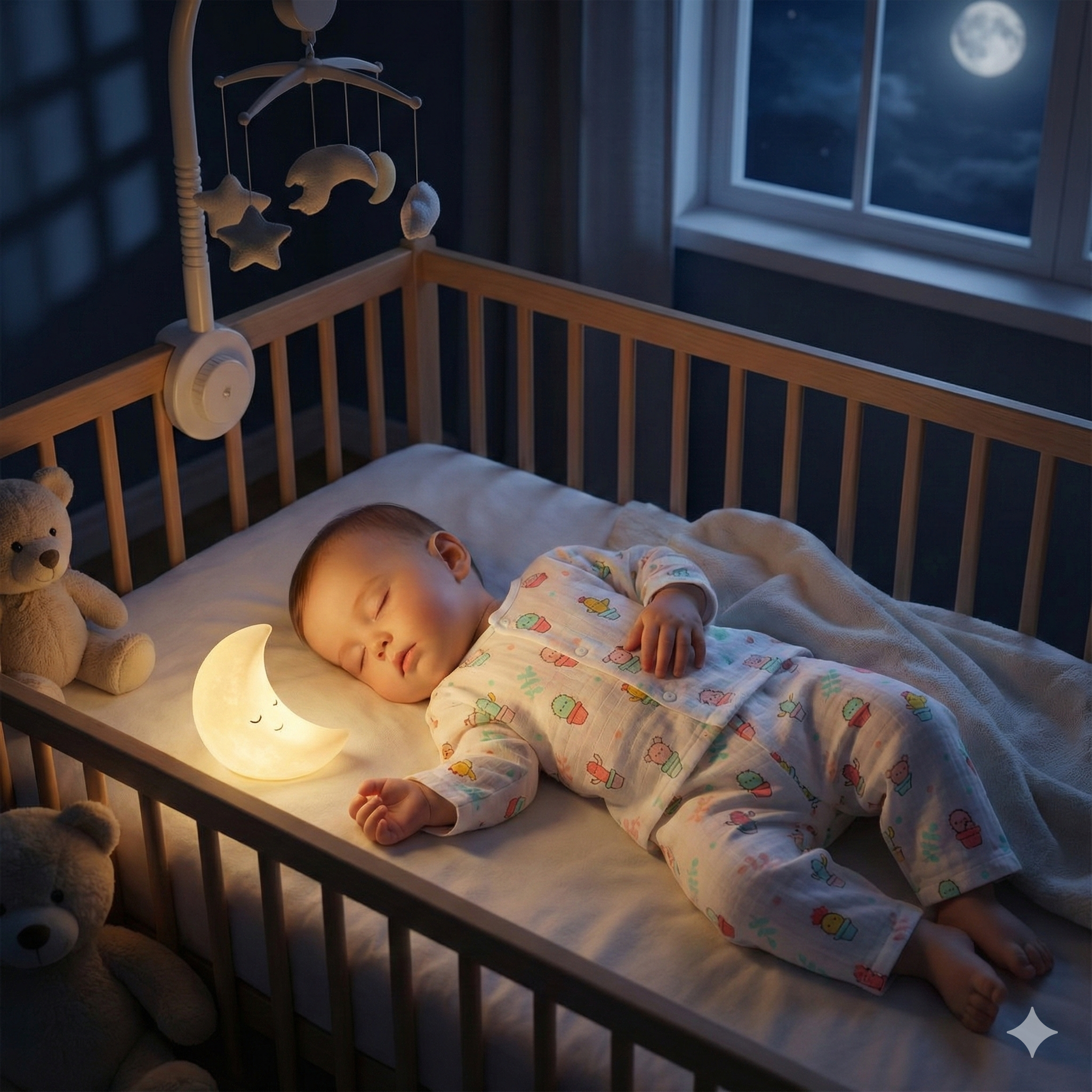 Muslin Night Suit Set - Cactus