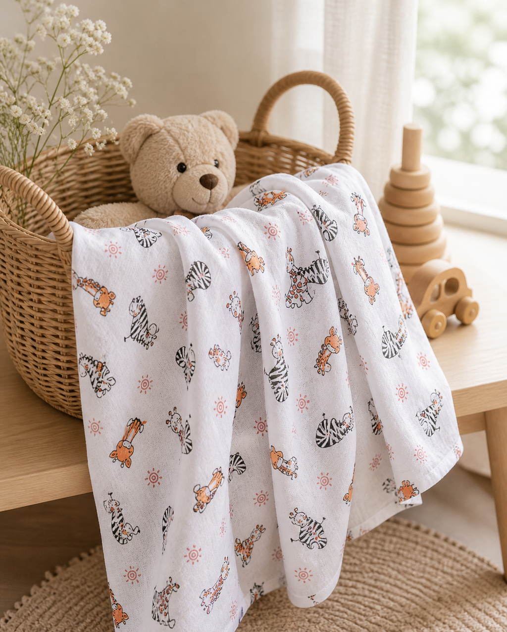Adorable Baby Muslin Blanket
