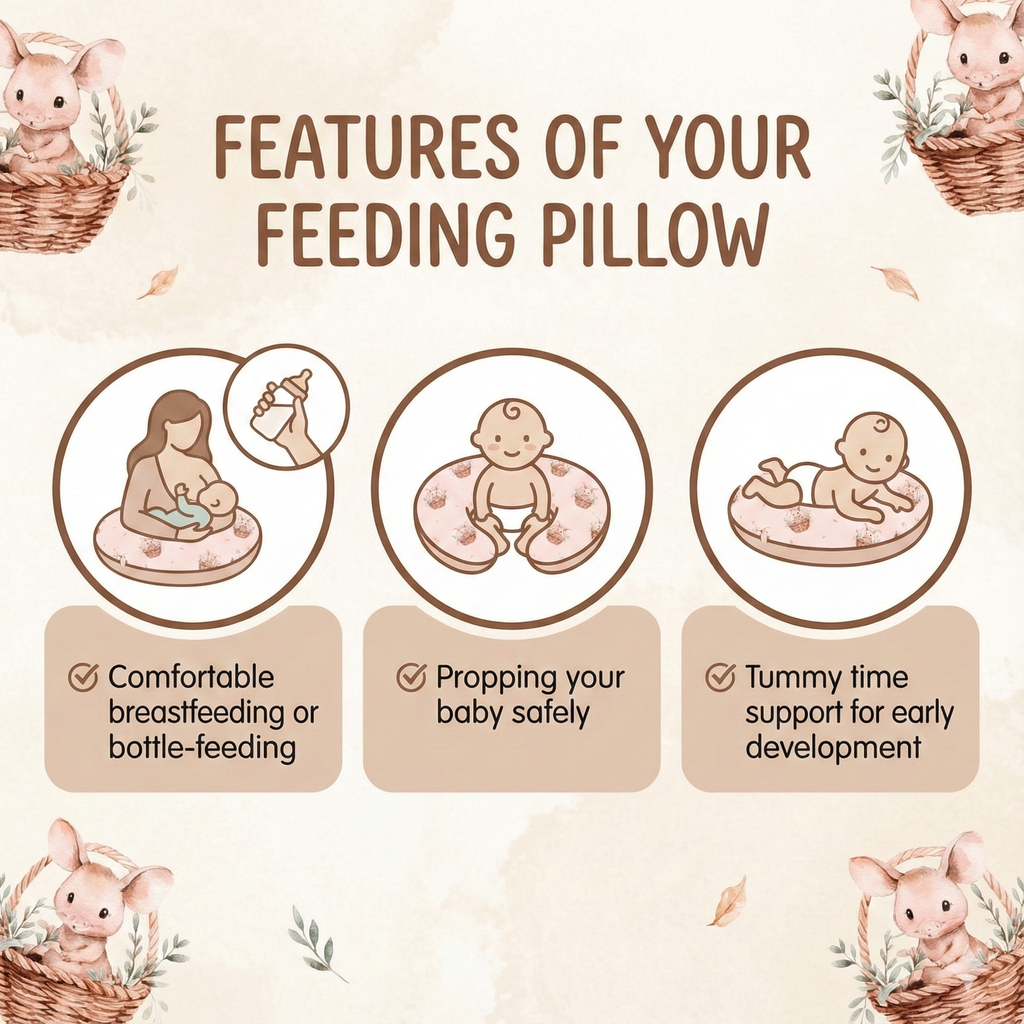Feeding Pillow 3 in 1 (Mouse Print)