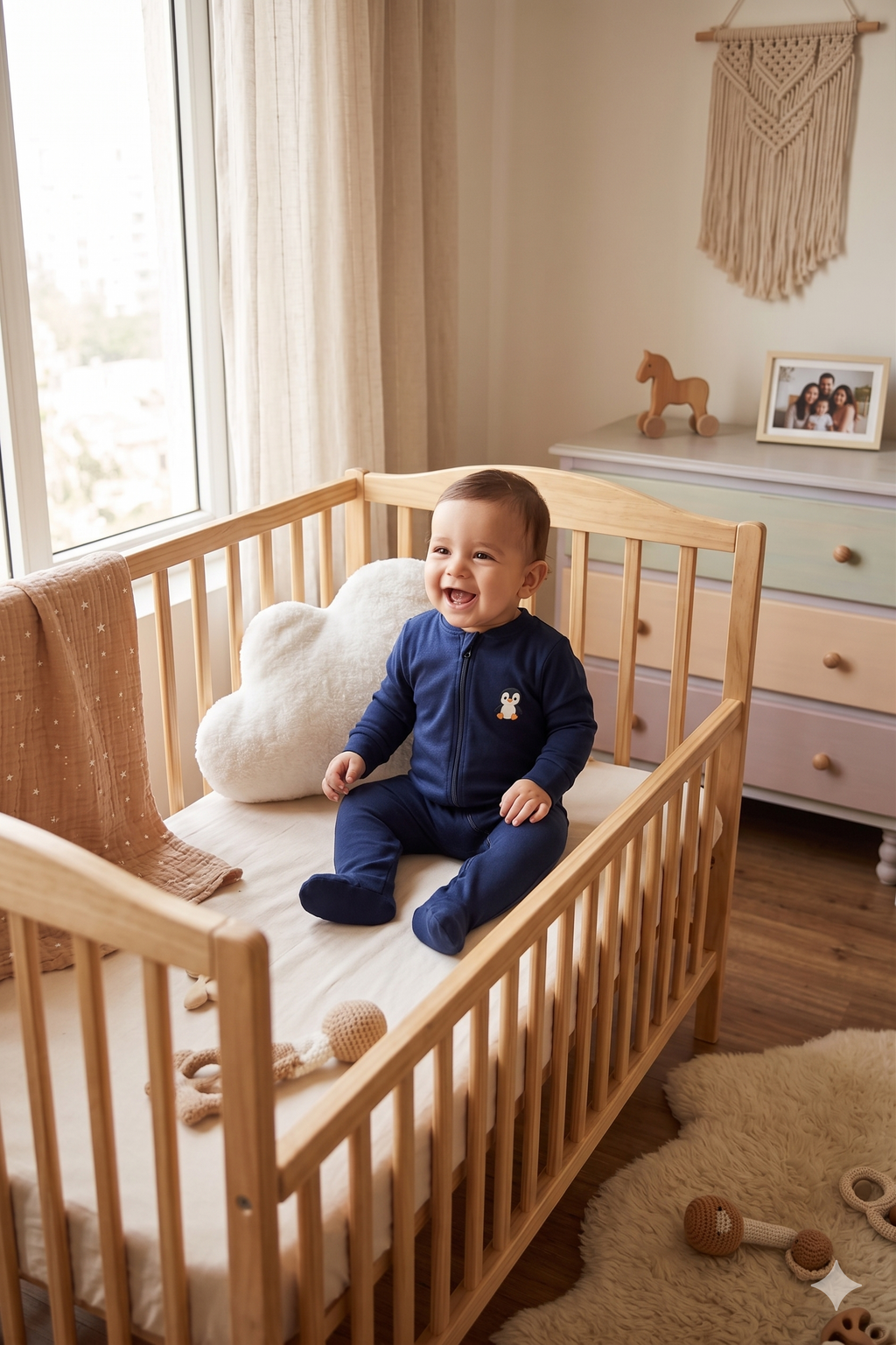 A Gentle Fit Baby Romper in Soft Cotton - Tiny Tales Set