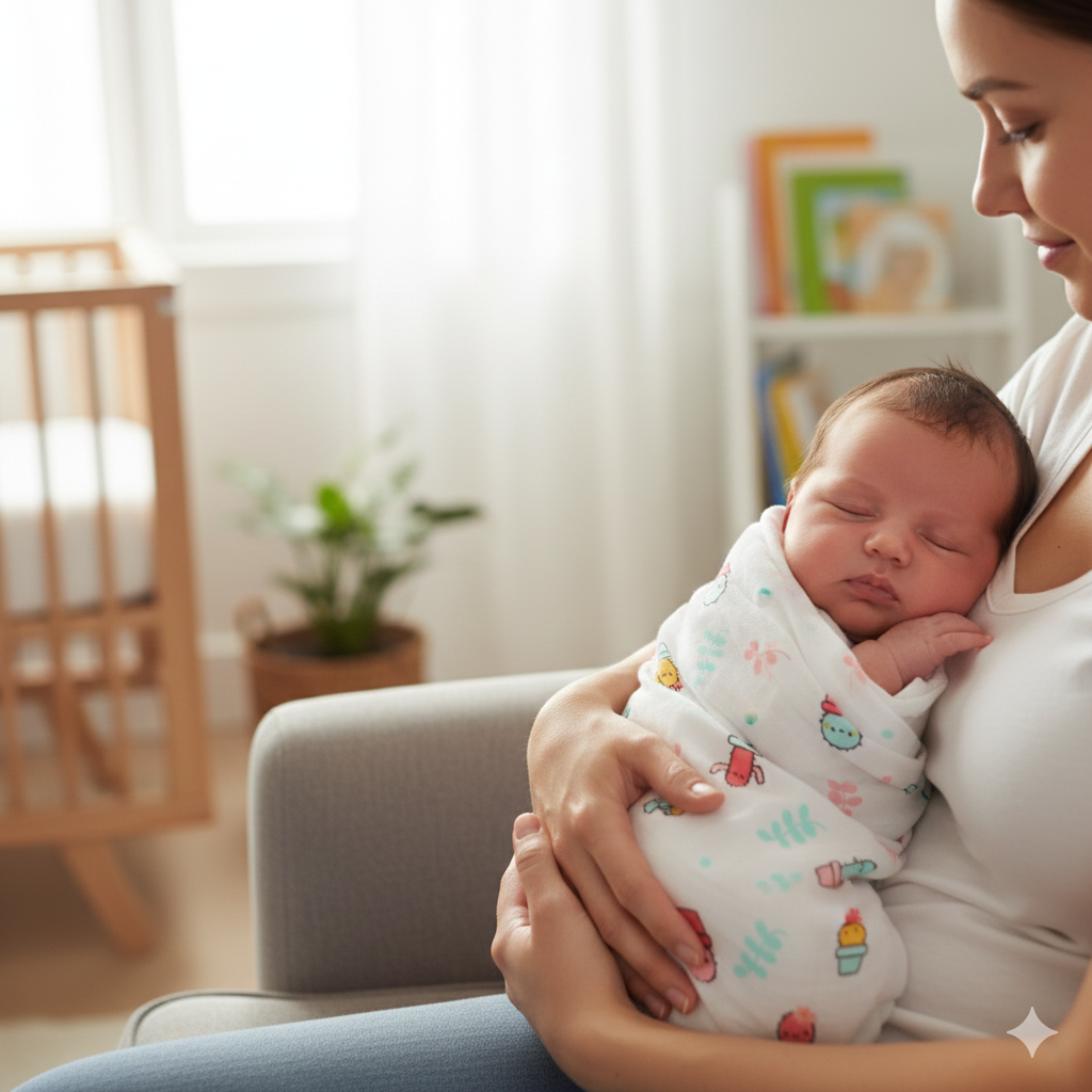 Muslin Baby Blanket – Cactus Print