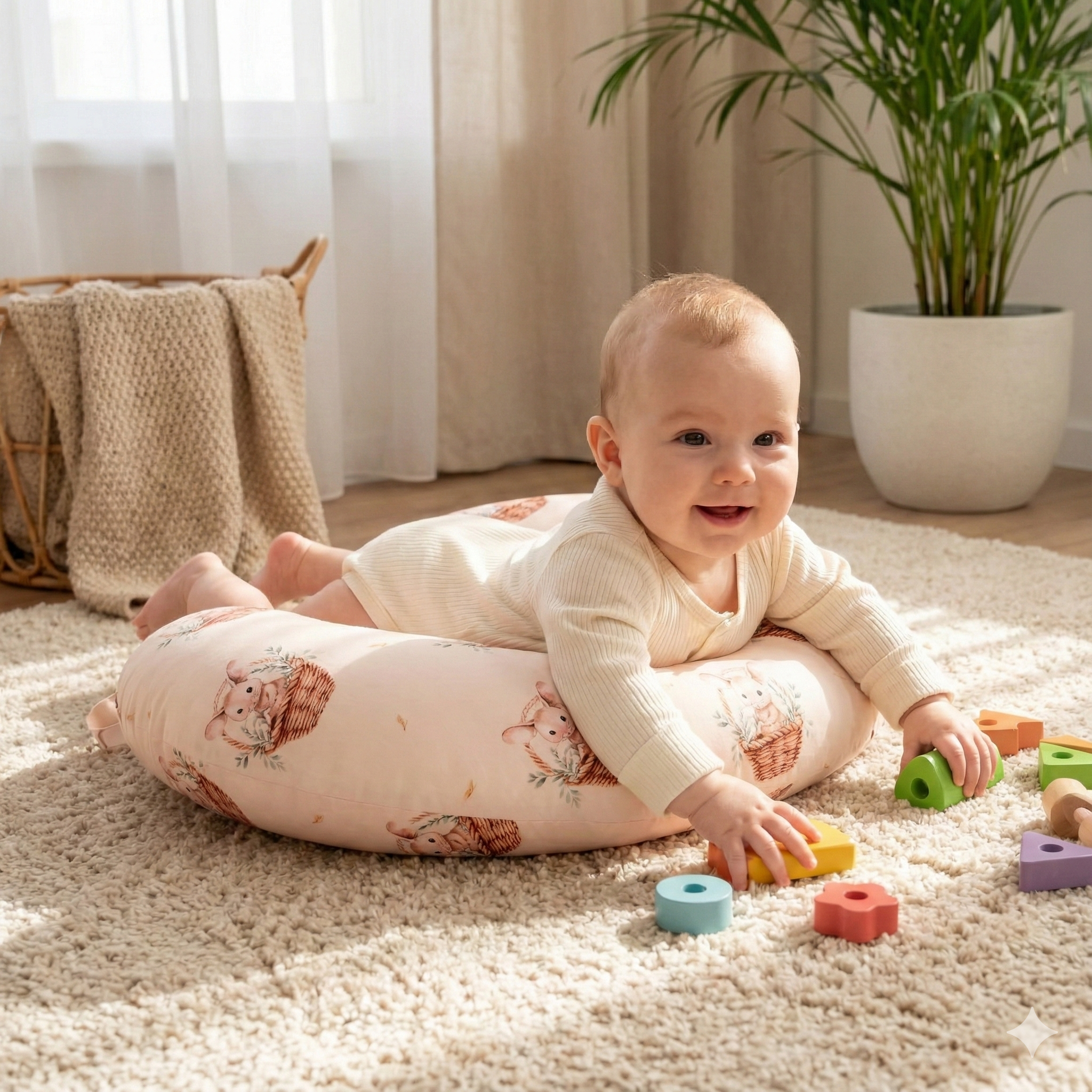 Feeding Pillow 3 in 1 (Mouse Print)