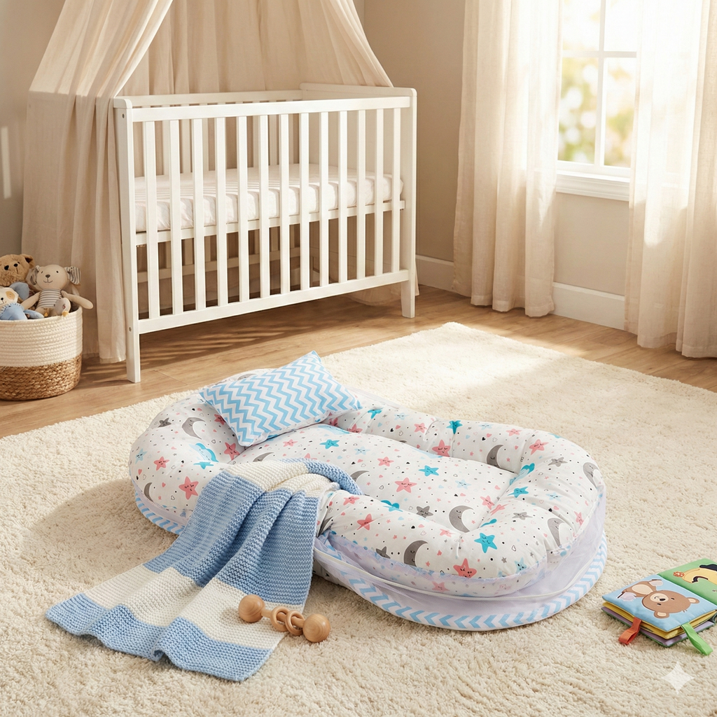 Baby Sleeping Bed with mosquito net (Pink)