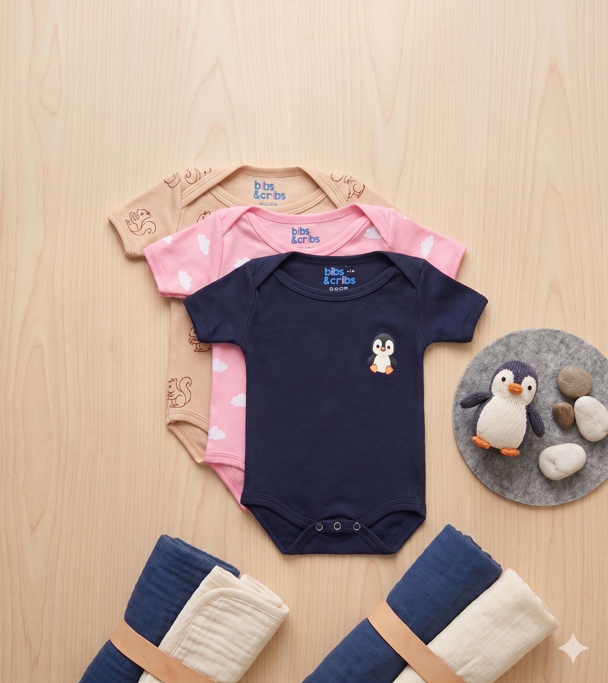 A Soft Cotton Baby Onesie Set of 3