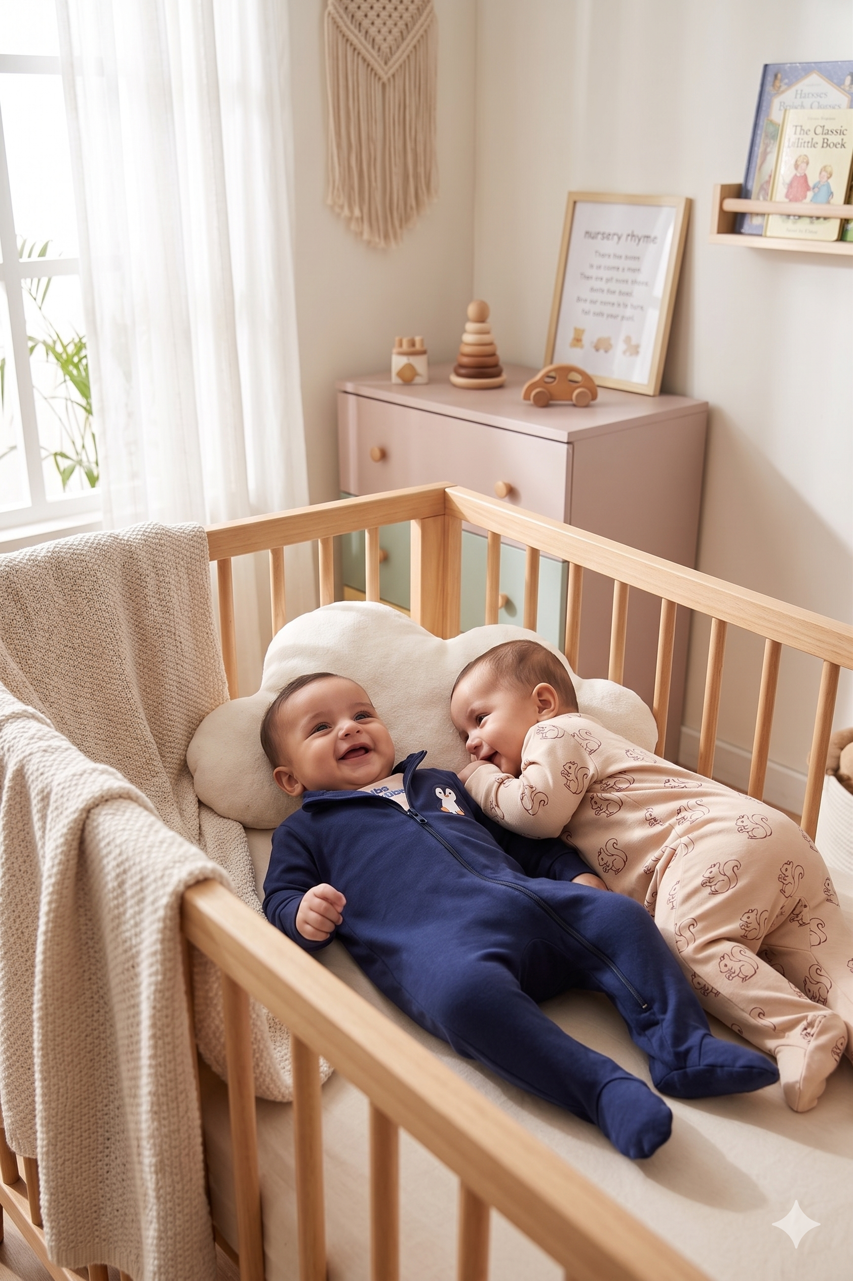 A Gentle Fit Baby Romper in Soft Cotton - Tiny Tales Set