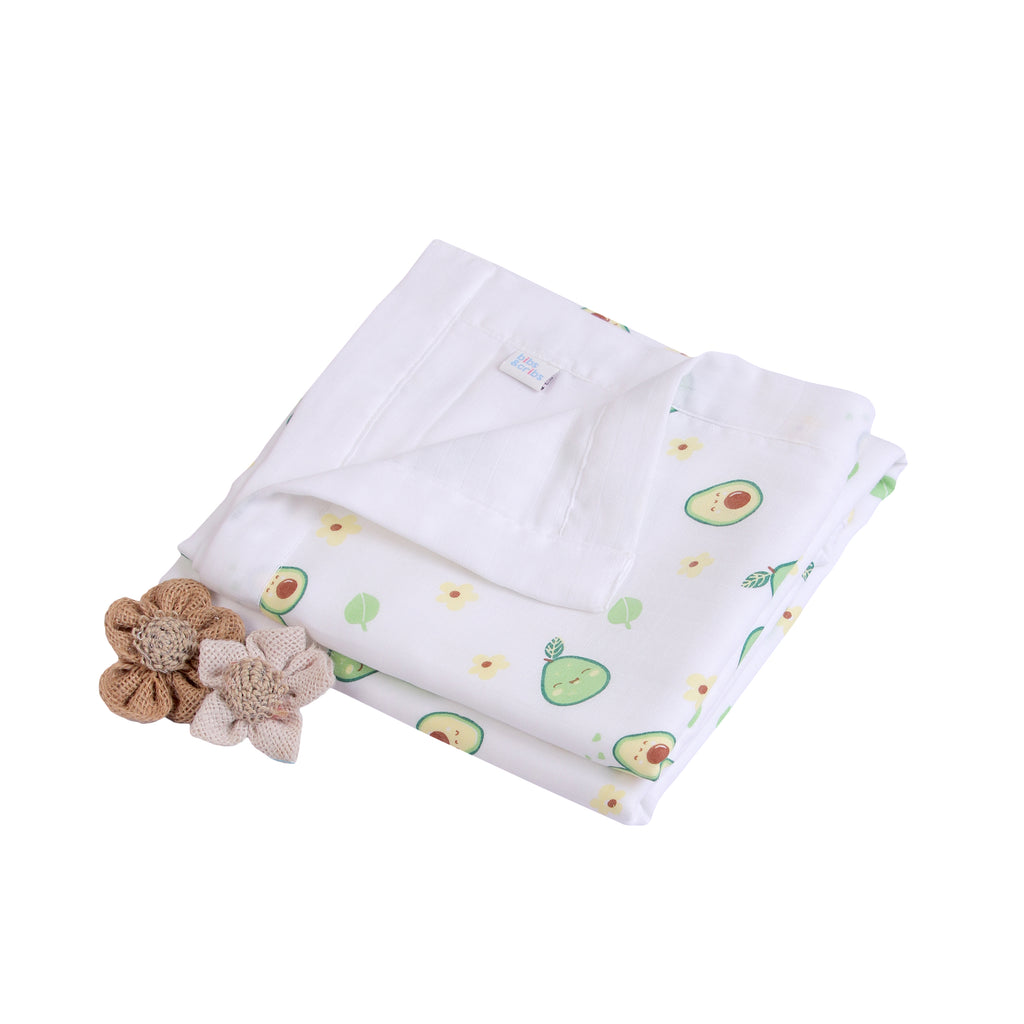 Muslin Baby Blanket – Avocado Print