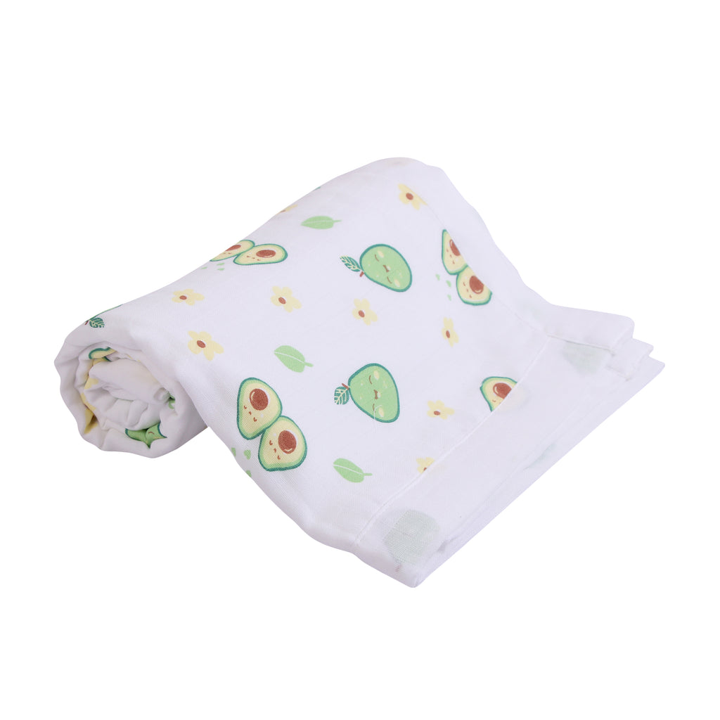 Muslin Baby Blanket – Avocado Print