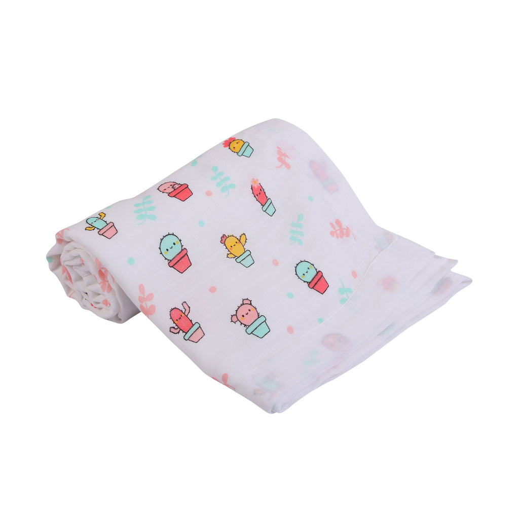 Muslin Baby Blanket – Cactus Print