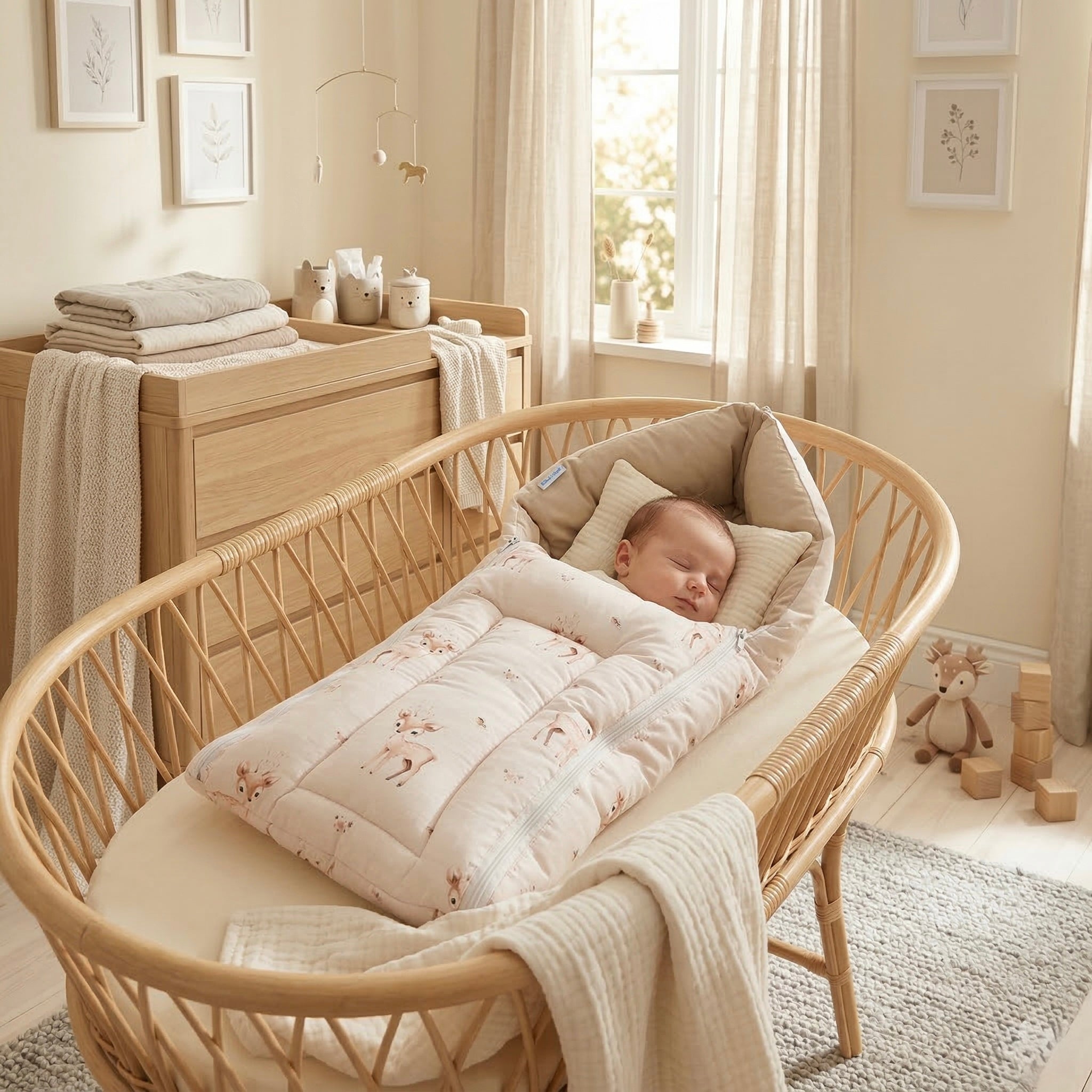 Baby Sleeping Bag 3 in 1 (Deer Print)