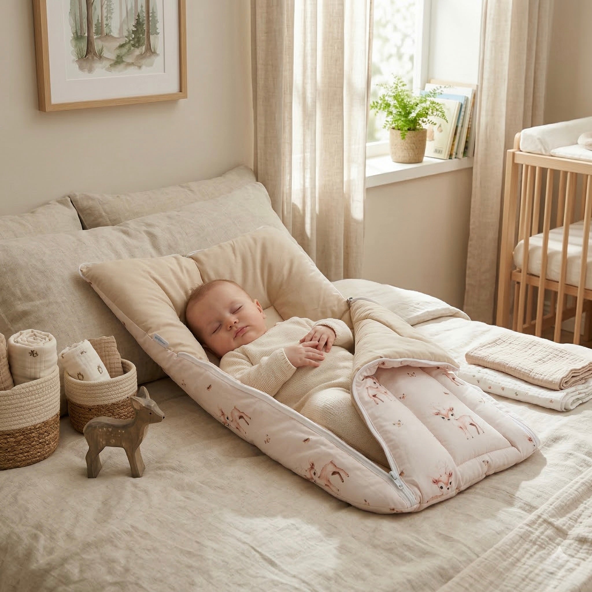 Baby Sleeping Bag 3 in 1 (Deer Print)