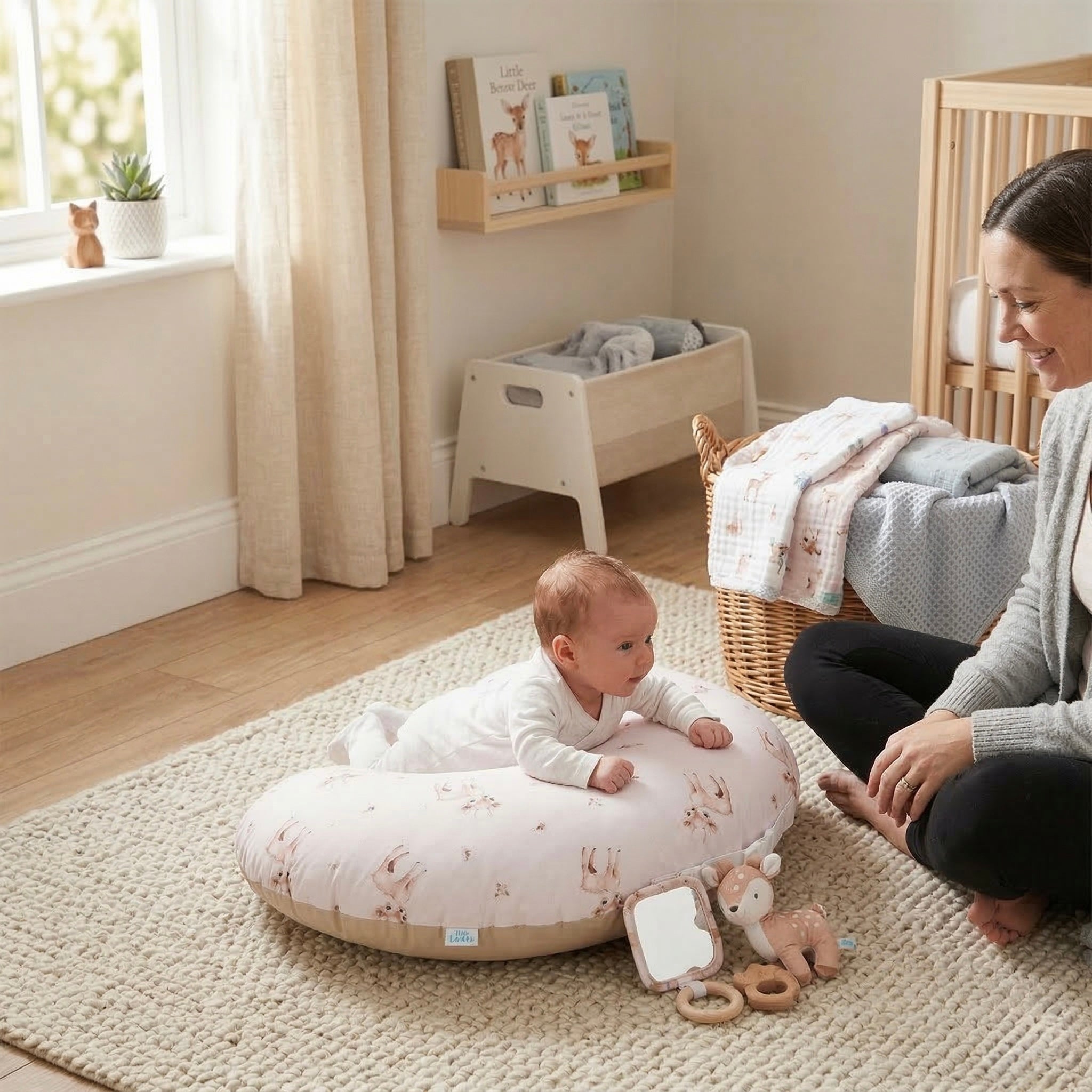 Feeding Pillow 3 in 1 (Deer Print)