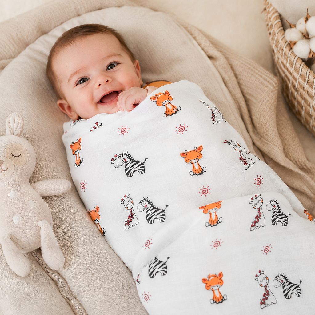 Baby Muslin Swaddle for Newborn | Ultra Soft Cotton Baby Wrap