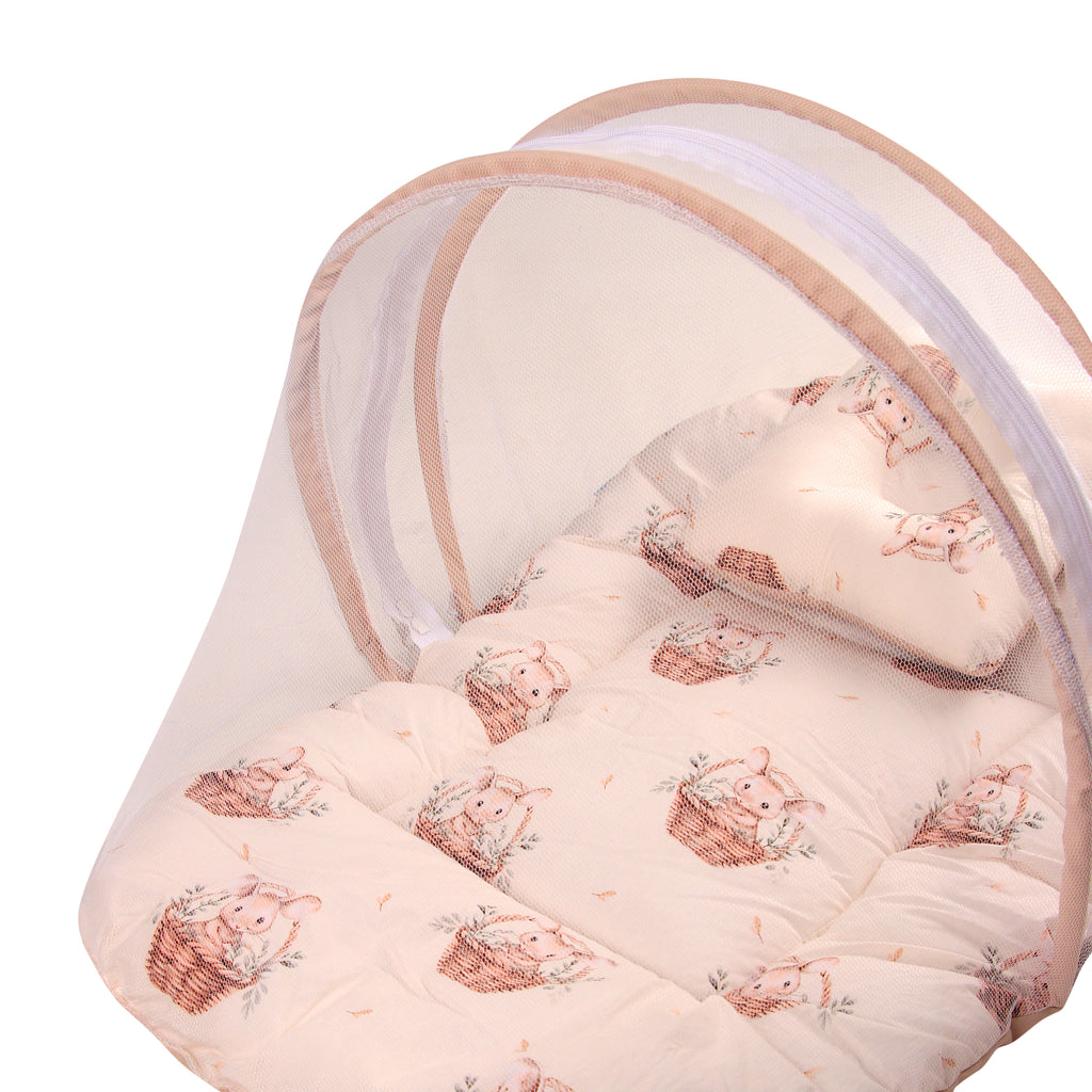 Baby Sleeping Bed with mosquito net (Mouse Print)