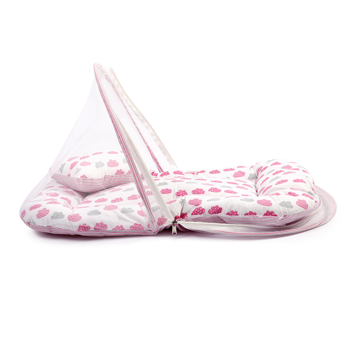 Baby Sleeping Bed with mosquito net (Pink)