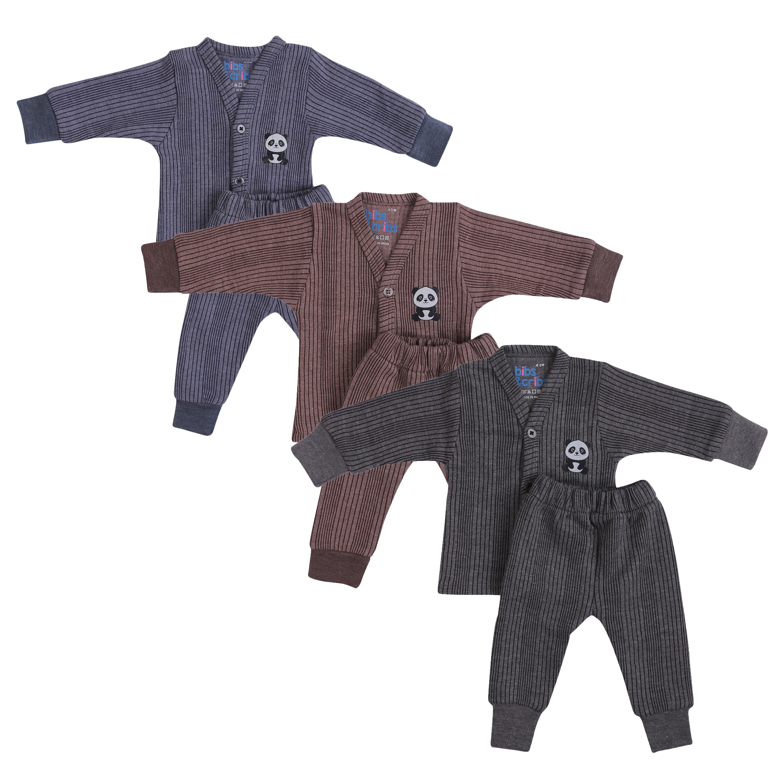 Thermals Set – V-Neck & Button Open (Set of 3)